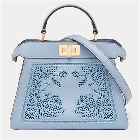 fendi mini peekaboo light blue|fendi peekaboo iseeu mini.